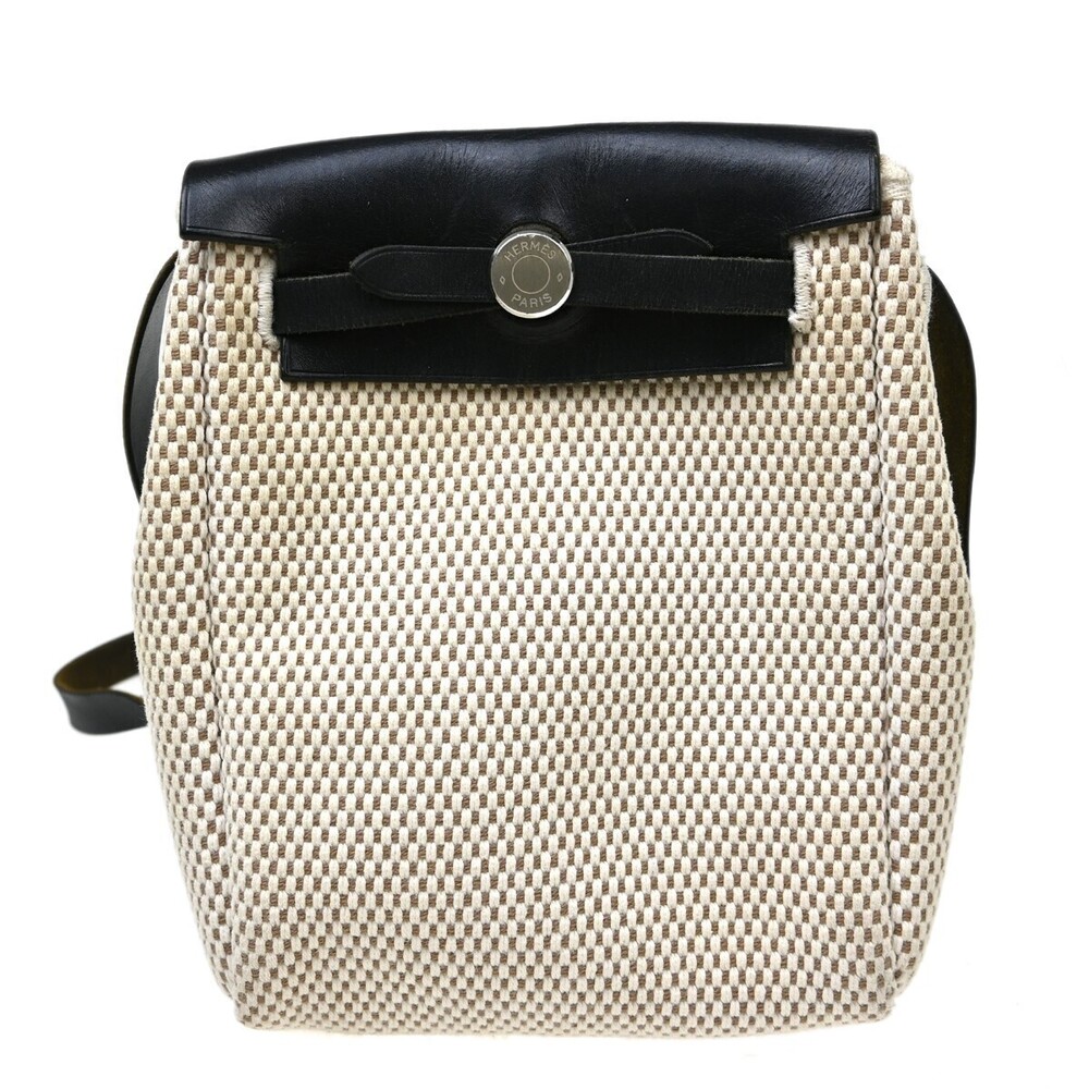 Hermes Herbag Toile and Leather GM
